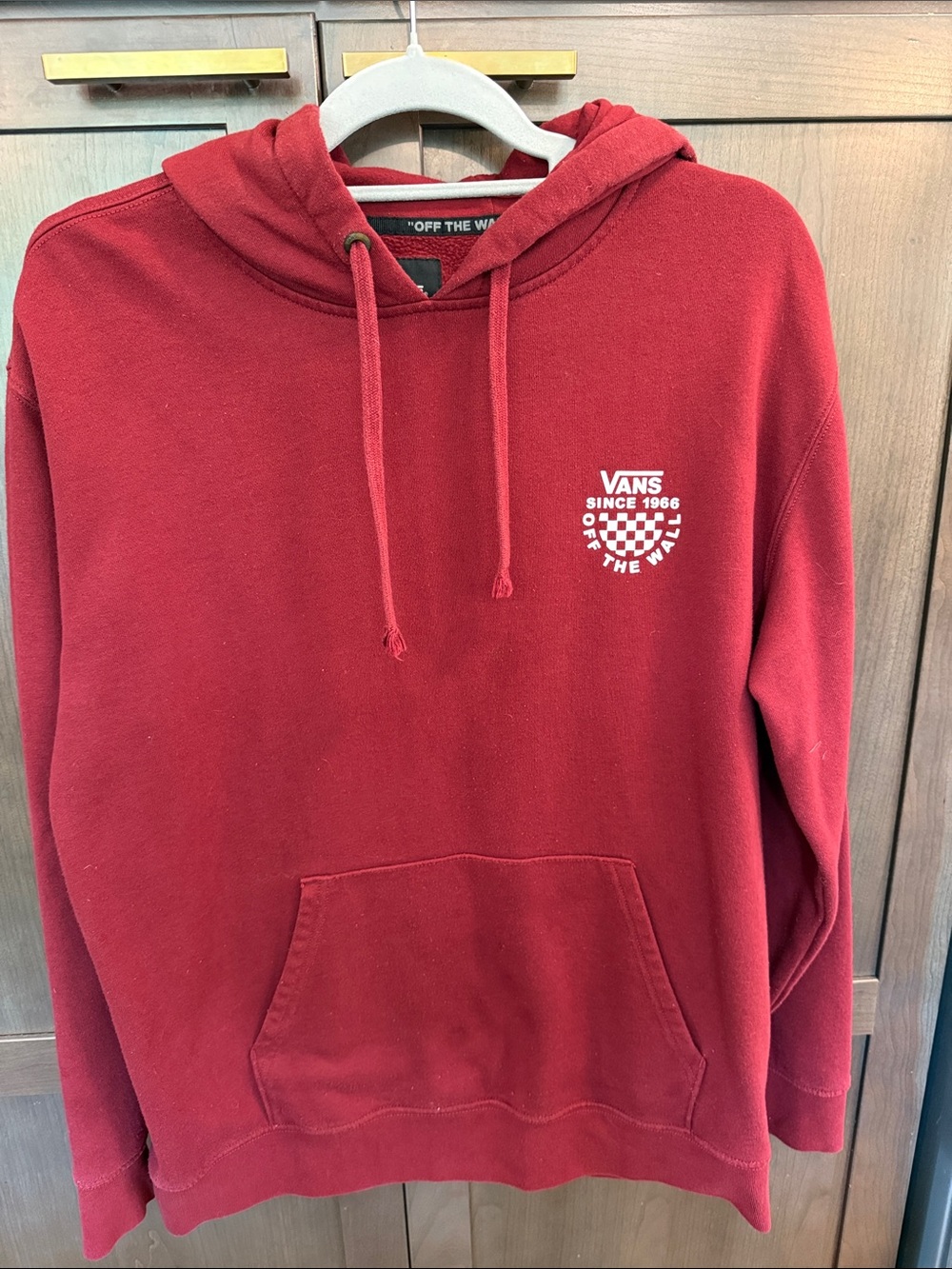 Vans Men’s Red Crewneck Pullover Hoodie